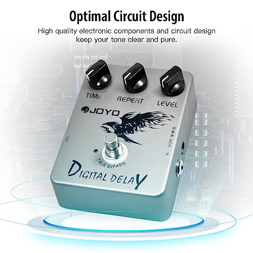 JOYO Digital Delay Effect Pedal for Electric Guitar & Bass - Analog Delay - True Bypass (JF-08) - Image 3