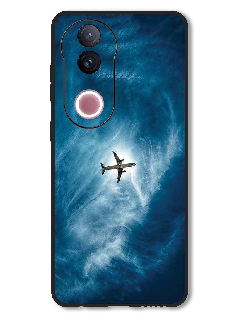 Theodor Case Compatible with Vivo V50 Protection Shockproof Bumper Cover Plane In The Sky - Image 1