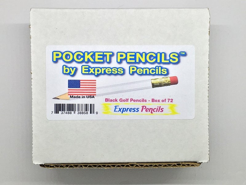 Express Pencils Half Pencils with Eraser - Golf, Classroom, Pew, Short, Mini, Non Toxic, Hexagon, Sharpened, #2 Pencil, Color - Black, Box of 72, (Half Gross) Golf Pocket Pencil TM - Image 4