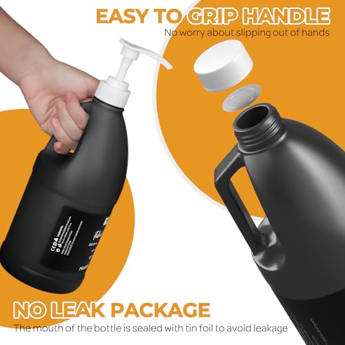 Nicpro طلاء قماش أسود من نيكبرو للأثاث مع مضخة، 33.8 أونصة سائلة طلاء قماش للملابس دائم، صبغة غنية ناعمة غير سامة لطلاء الأقمشة للحرف اليدوية، تي شيرت، أحذية، جينز للأطفال والبالغين - Image 2