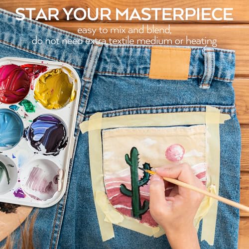 Nicpro طلاء قماش أسود من نيكبرو للأثاث مع مضخة، 33.8 أونصة سائلة طلاء قماش للملابس دائم، صبغة غنية ناعمة غير سامة لطلاء الأقمشة للحرف اليدوية، تي شيرت، أحذية، جينز للأطفال والبالغين - Image 3