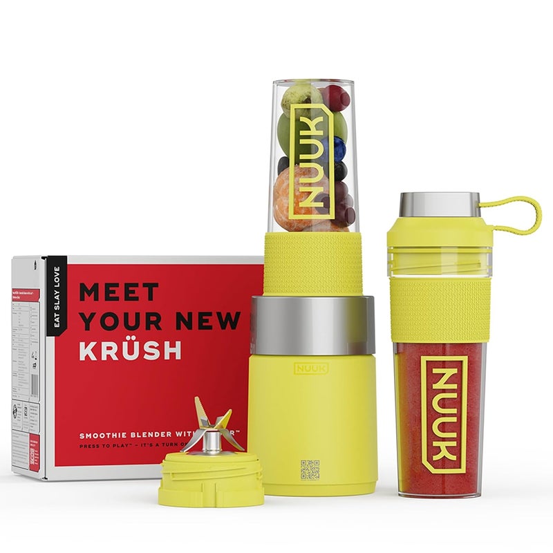 NUUK KRUSH Blender Mixer Grinder | 500W Personal Smoothie Blender with 24,500 RPM | 6-Leaf Blade | Compact Mixer Grinder for Gym, Office, Kitchen | BPA-Free 460ml Go Jar™ | Titanium Alloy Build - Image 1