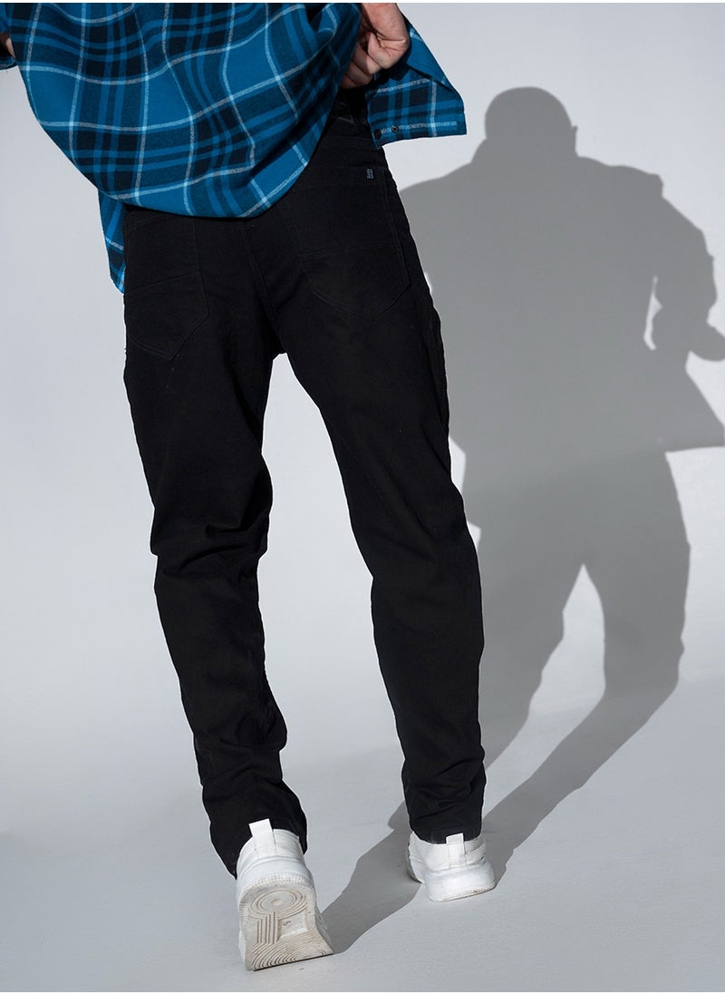 Hubberholme Straight Fit Black Jeans for Men with Mid-Rise and Clean Look  - Image 5