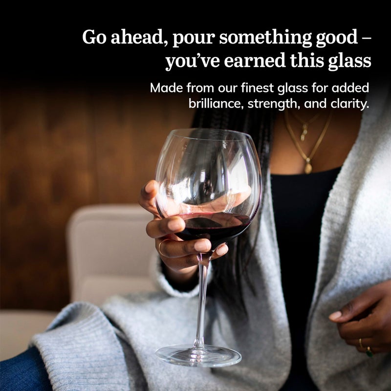 Libbey Signature Balloon Wine Glasses, 24 Oz Elegant Large Red Wine Glasses Set of 4, Long Stem Glass Wine Glasses for Weddings, Birthdays, and More - Image 5