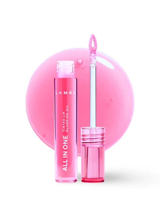 لاميل All in One Lip Tinted Plumping Oil №402 Pink Sparkle 402 - Image 1