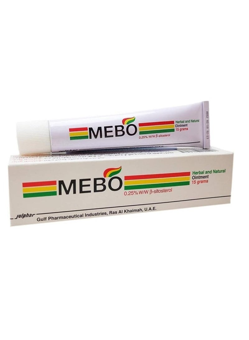 Julphar MEBO 15 GRAM Ointment for treating burns, 100% natural ointment that helps with natural healing and treatment of burns, 15 grams  - Image 1