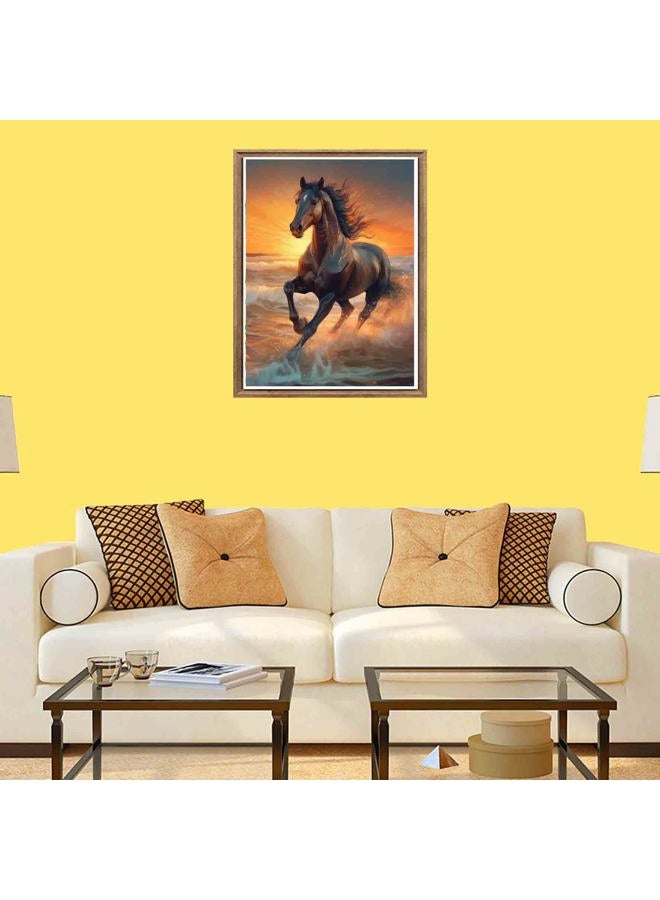 Bimkole 5D Diamond Painting Kits Brown Horse, Full Drill Animals DIY Rhinestone Embroidery Set Paint with Diamonds Art by Number Kits Cross Stitch Home Wall Craft Decoration 12X16 inch - Image 4