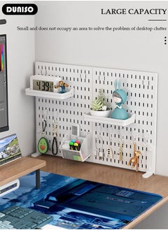 DUNISO 3 Pack Wall Hanging Storage Vertical Hanging Pegboard Wall Organizer With 3 Pegboards and 20 Accessories For Home Office(Black)  - Image 5