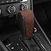 QKYS Leather Car Gear Shift Knob Cover Upgraded AntiSlip Design Stick Shift Knob Cover Universal Durable Car Decorative Accessories Shifter Stick Protector Suitable for CarsTrucksSUVs BkBn - Image 2