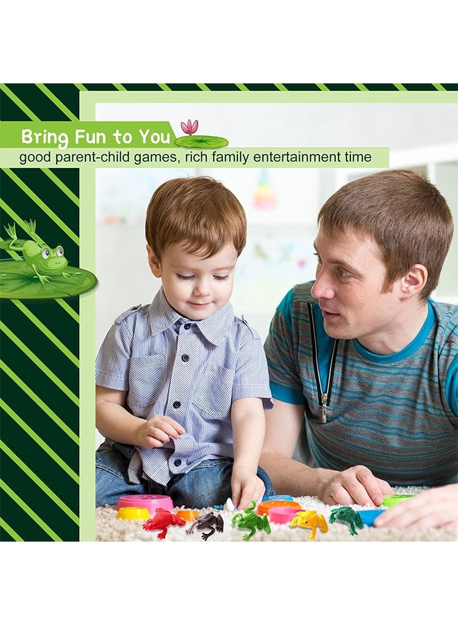 12 Pcs Plastic Frogs Toy Mini Rubber Frog Set Realistic Animal Figure Toys Stretchy Fun Rainforest Character Table Home Decor for Party Favors - Image 3