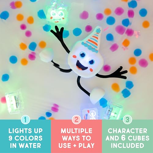 Glo Pals New Glo Pals WaterActivated Bath Toy with 6 Reusable LightUp Cubes for Sensory Play Party Pal Easter Basket Stuffers for Kids Easter Toys - Image 5