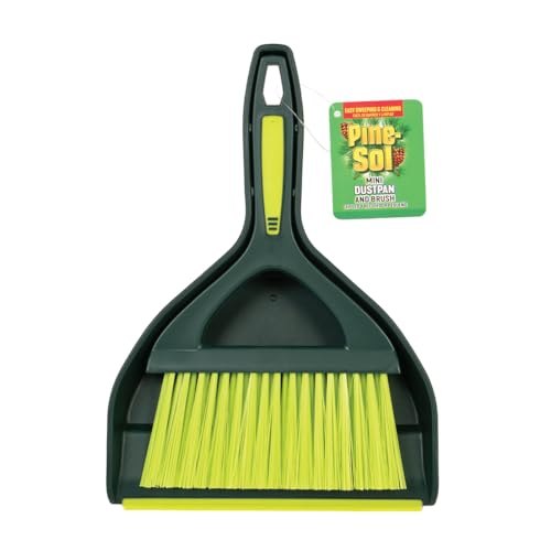 Pine Sol Pine-Sol Mini Dustpan and Brush Set | Nesting Snap-On Design | Portable, Compact Dust Pan and Hand Broom for Cleaning, Green - Image 1