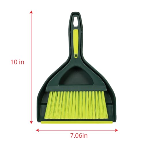 Pine Sol Pine-Sol Mini Dustpan and Brush Set | Nesting Snap-On Design | Portable, Compact Dust Pan and Hand Broom for Cleaning, Green - Image 3