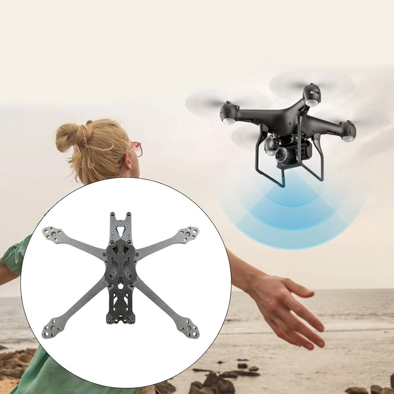 إطار FPV سوداء اللون من BLACKNANA بقياس 240 مم وعرض 5 بوصات، مناسب لطائرات APEXDC FPV؛ متين وقوي أثناء الطيران. - Image 2