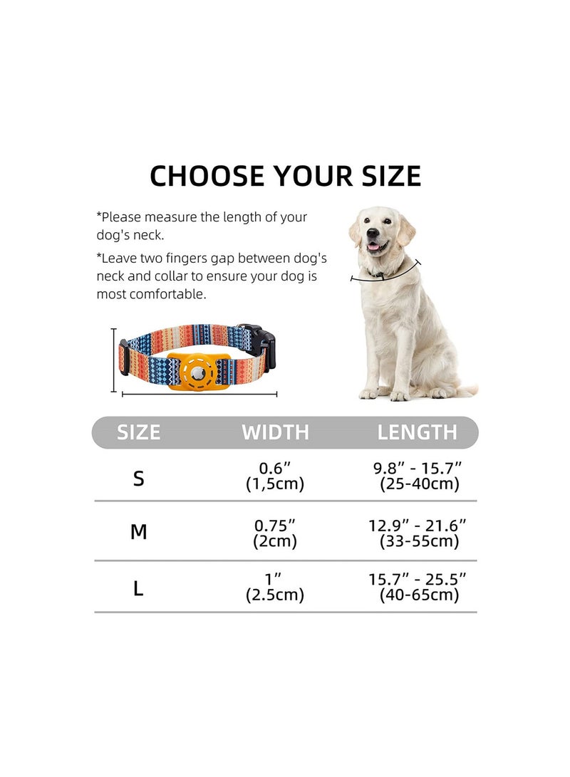 KASTWAVE AirTag Dog Collar, Padded Apple Air Tag Dog Collar, Adjustable Air Tag Accessories Pet Collar, Nylon Pet Collars for Large Dogs, Heavy Duty Dog Collar with AirTag Holder Case (Dog M, Blue) - Image 5