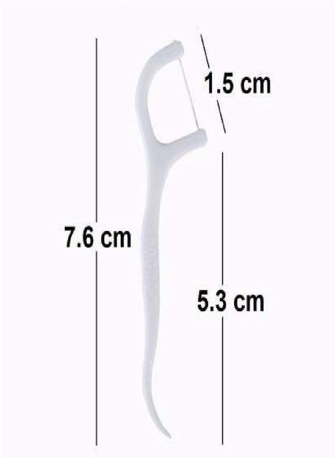 SIOPAWORLD Plastic Toothpicks Dental Floos Tooth Pick Flossers Teeth Cleaners, Tooth Flossing Head Oral Hygiene Manual Operation Brush With Tongue Cleaner For Adult, Beige (Pack Of 40) - Image 2