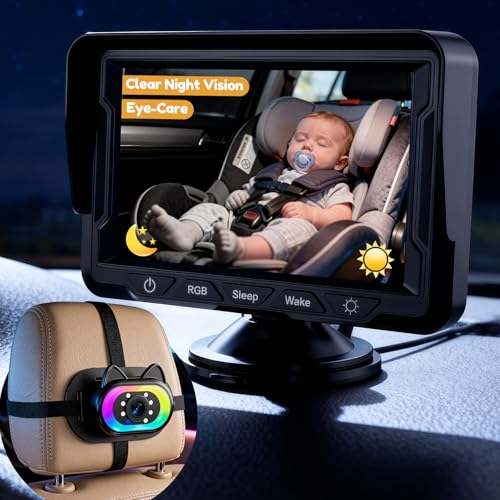 Wkzay HD 1080P Baby Car Camera: See Every Detail Clearly at a Glance, 940nm IR Night Vision for Solo-Driving Parents - 3 Mins Easy Setup for Sedan SUV Minivan - Image 1