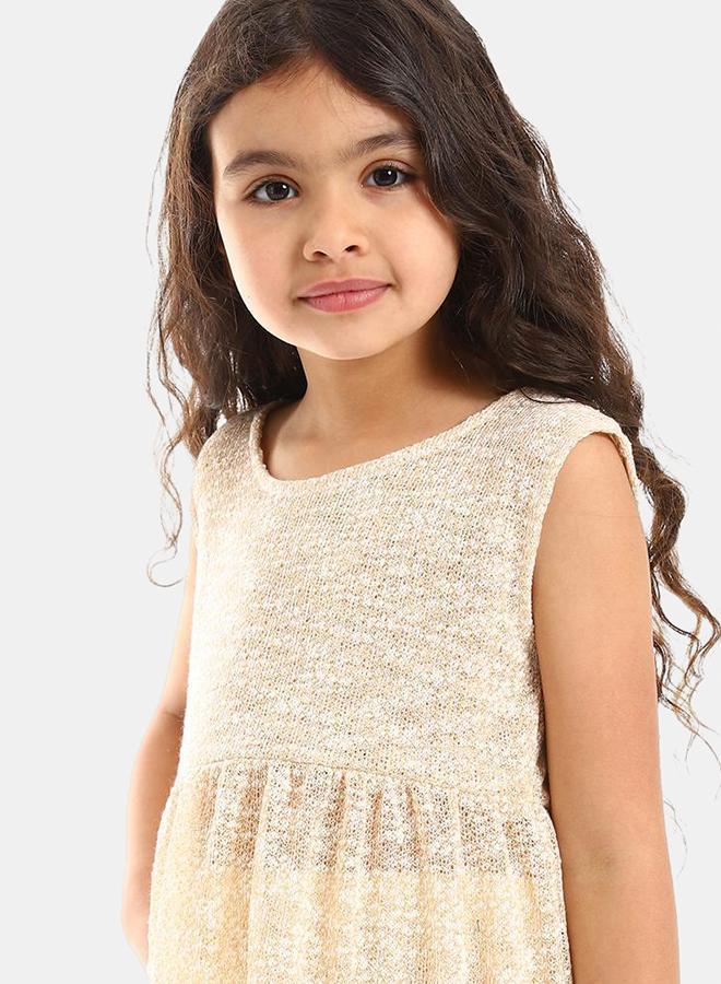 kady Round Neck Slip On Dress girls beige 10 - Image 4