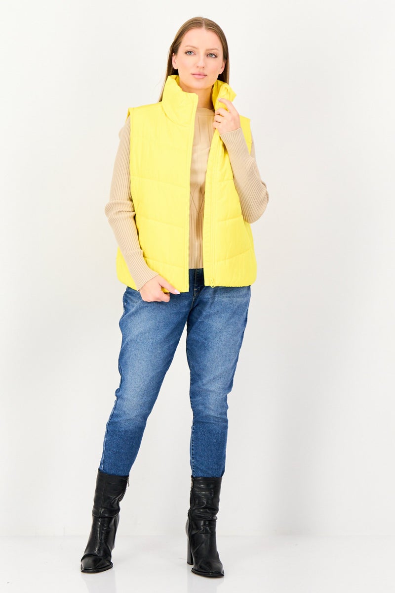 VANS سترة نسائية مبطنة من تيرا واك × فانس، صفراء - Image 2