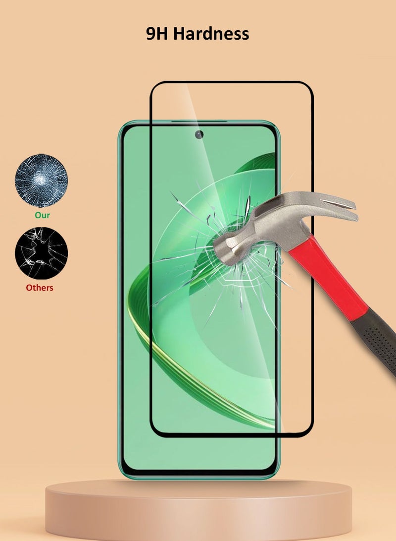 Techie Full Cover 9H Hardness HD Tempered Glass Screen Protector for Huawei nova 12 SE - Anti-Scratch, Anti-Fingerprint, and Bubbles Free Technology - Image 3