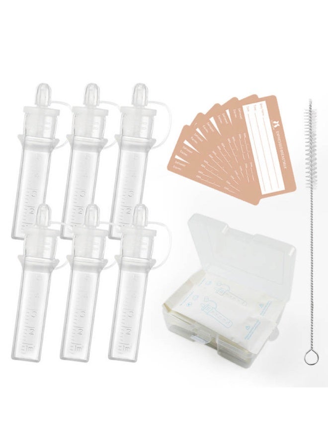 Fraupow Colostrum Collection Kit | 6-Pack | Award Winning 5ml Reusable Food-Grade Silicone Colostrum Syringes with Collector | Date Labels | Brush & Carry Case | Includes Midwife Consultation - Image 1