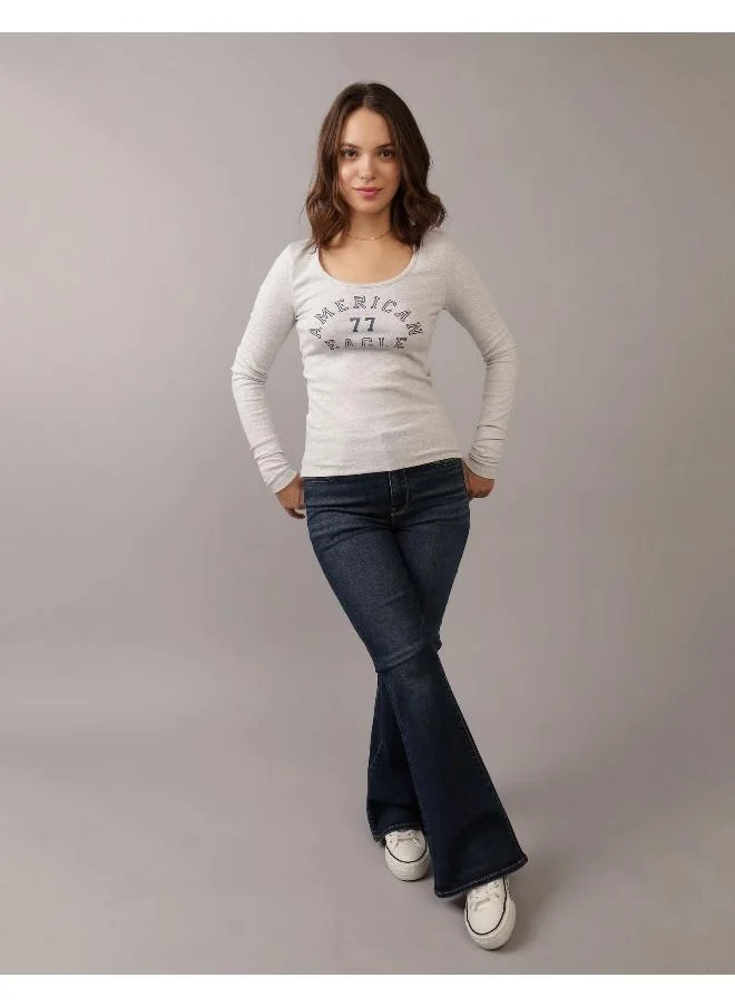 امريكان ايجل AE Next Level Super High-Waisted Flare Jean