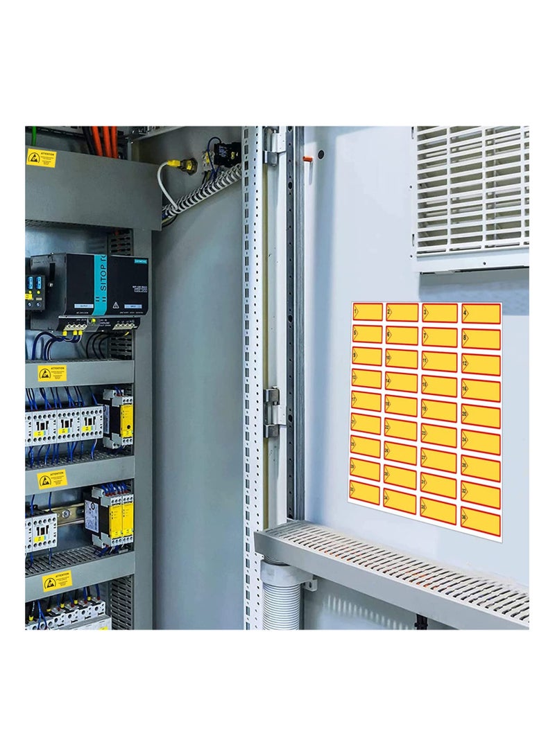 Zikra Anti-Static Label, 450pcs Electrostatic Warning Sticker Attention Electrostatic Sensitive Devices Fluorescent Static Caution Warning Stickers Label Anti Static ESD Label Stickers 60x30MM - Image 3