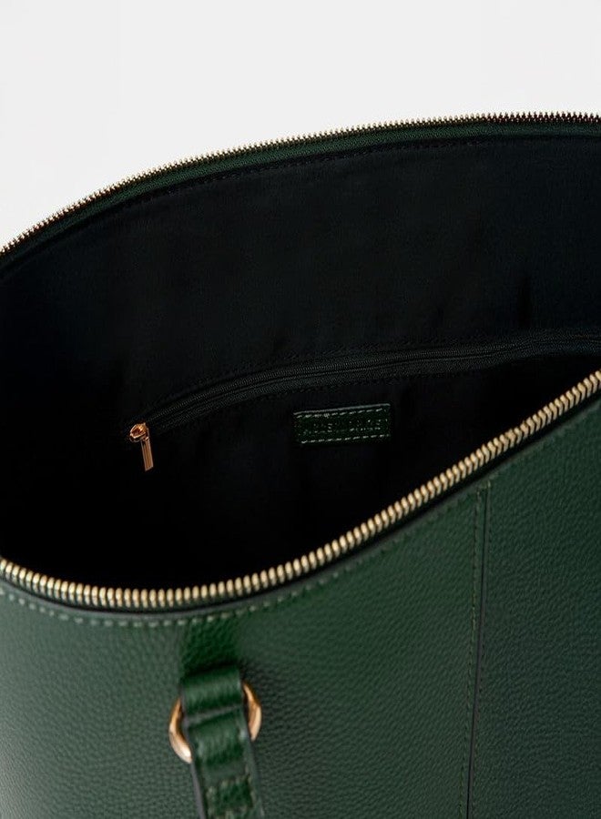 Accessorize London Women's Green Plain Tote Bag Green| Hand bags for women stylish | Shoulder bag for woman latest | Purse for women handbag - Image 5