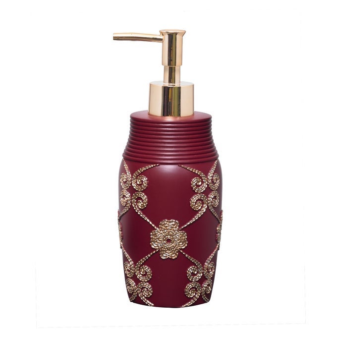 SOAP DISPENSERLOTION PUMP VLEGANT ROSA COLLECTION BURGUNDYGOLD