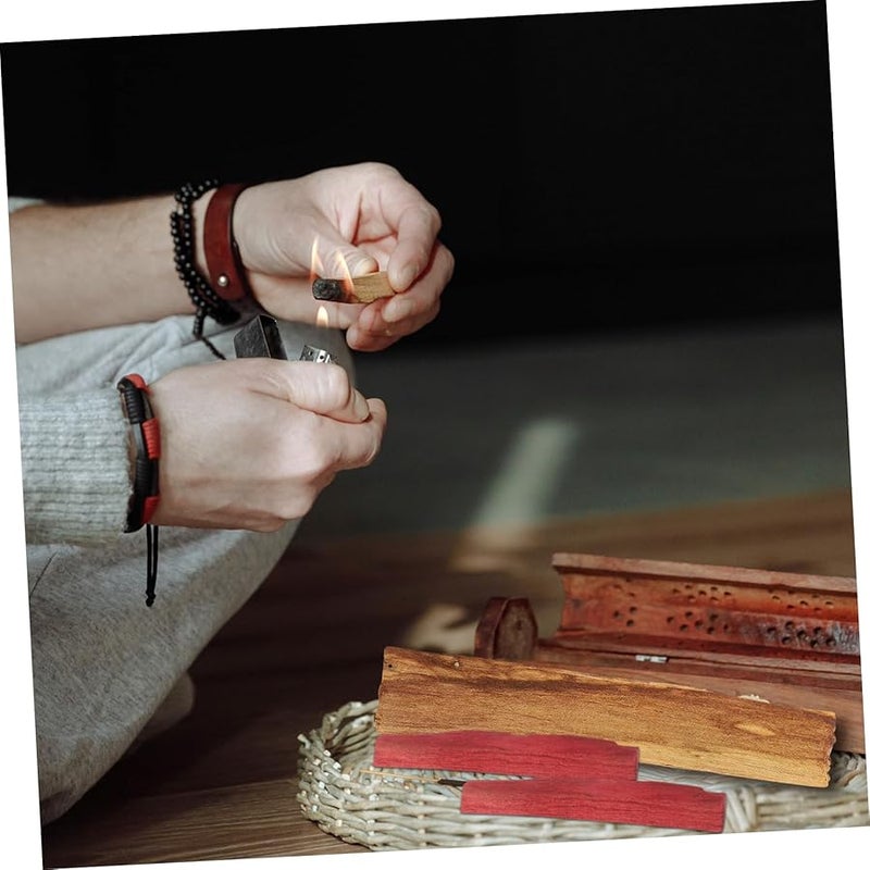 5 قطع من أعواد البخور سانتو خشب مقدس محصود بري لتطهير الهواء والتأمل والشفاء والممارسات الروحية - Image 5