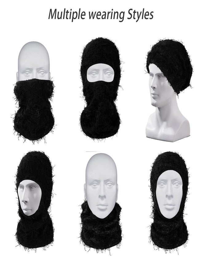 TFTSR 2 Pack Distressed Balaclava Ski Masks for Men,Shiesty Sheisty Masks for Cold Weather,Women Winter Knitted Full Covering - Image 5