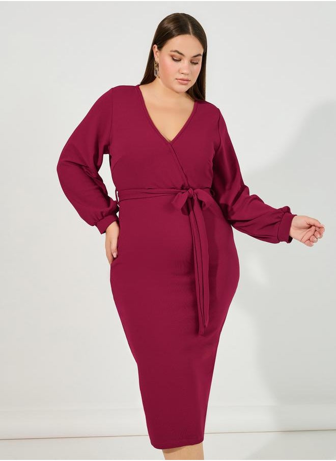 Styli Belted Wrap Dress  - Image 2