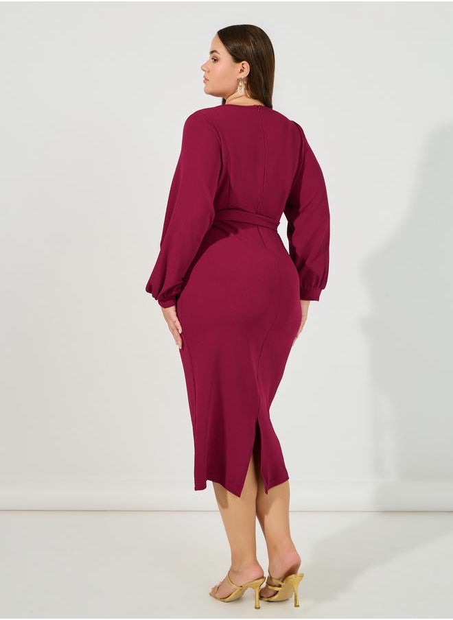Styli Belted Wrap Dress  - Image 4