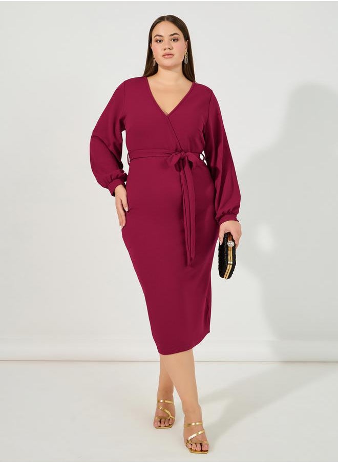 Styli Belted Wrap Dress  - Image 1