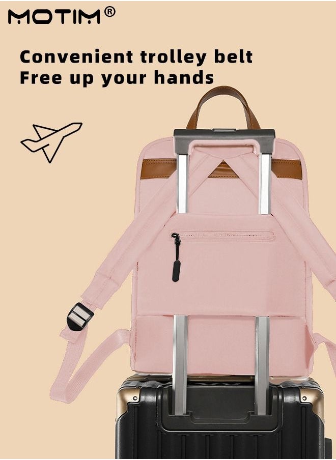 Motim - Laptop Backpack for 13.3 Inch Laptop Women Travel Computer Backpack Business Travel Professional Work College Bag Aesthetic for Suitcase Handle Casual Daypack Backpacks - Image 1