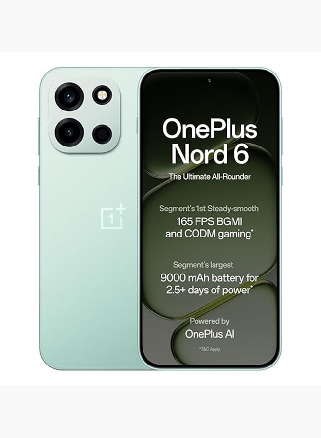 OnePlus Nord 6 Dual SIM Fresh Mint with AI 8GB RAM 256GB 5G - Indian Version - Image 1