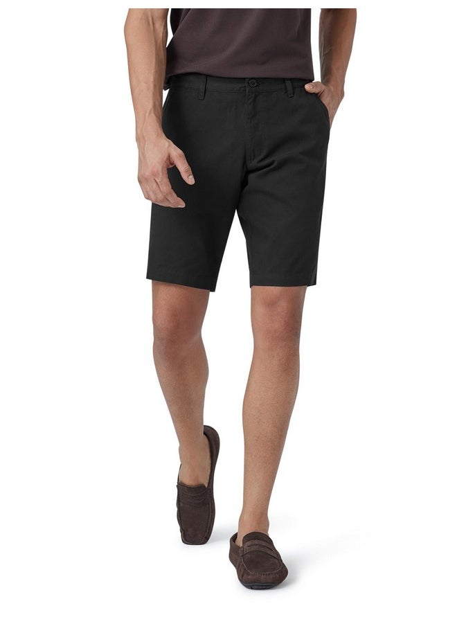 XYXX - XYXX Men Twill Cotton Chinos Shorts, Regular Fit, Solid, Pack of 1, CB1SHT05_34, Pitch Black, 34 - Image 1