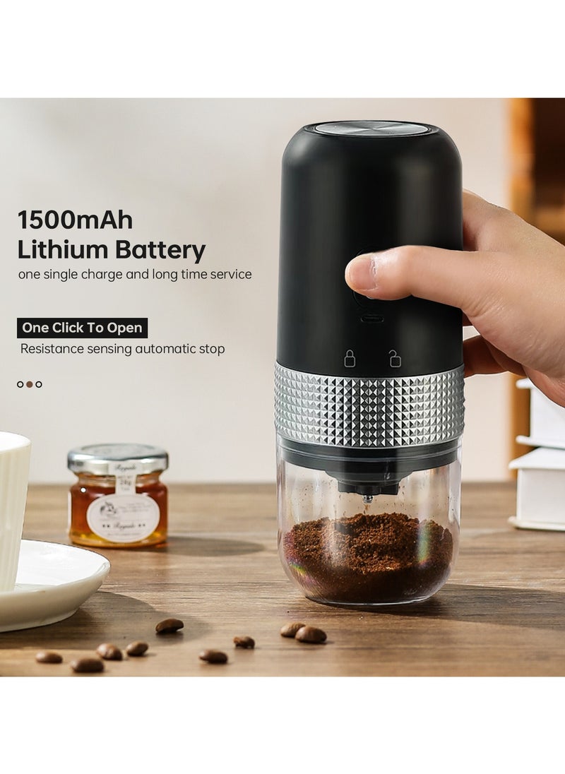 Perfin Portable Electric Coffee Grinder with Coffee Spoon, Adjustable 8 Grind Seting Conical Burr Coffee Mill, 25g Bean barn  - Image 2