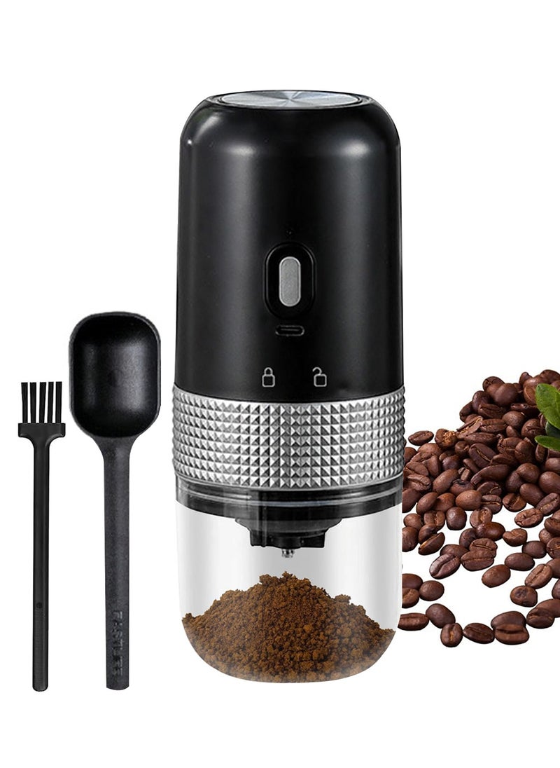 Perfin Portable Electric Coffee Grinder with Coffee Spoon, Adjustable 8 Grind Seting Conical Burr Coffee Mill, 25g Bean barn  - Image 1