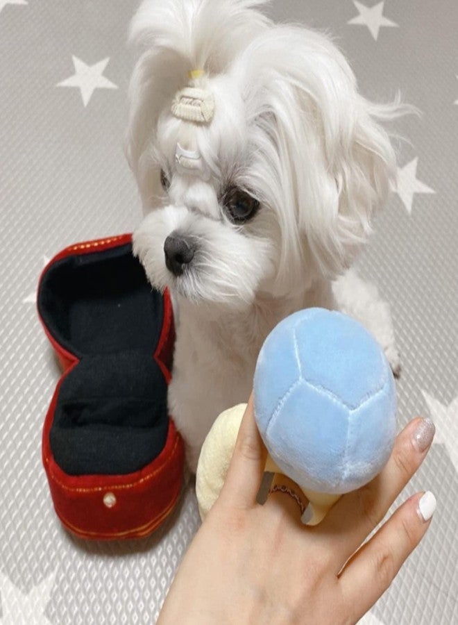 SUQIKMX Dog Squeaky Toy, Engagement Rings Shape Chew Toy | Dental Cleaning Plush Toy for Small, Medium & Large Dogs | Teeth Massage & Gum Health | Indoor/Outdoor Pet Play (B) - Image 5