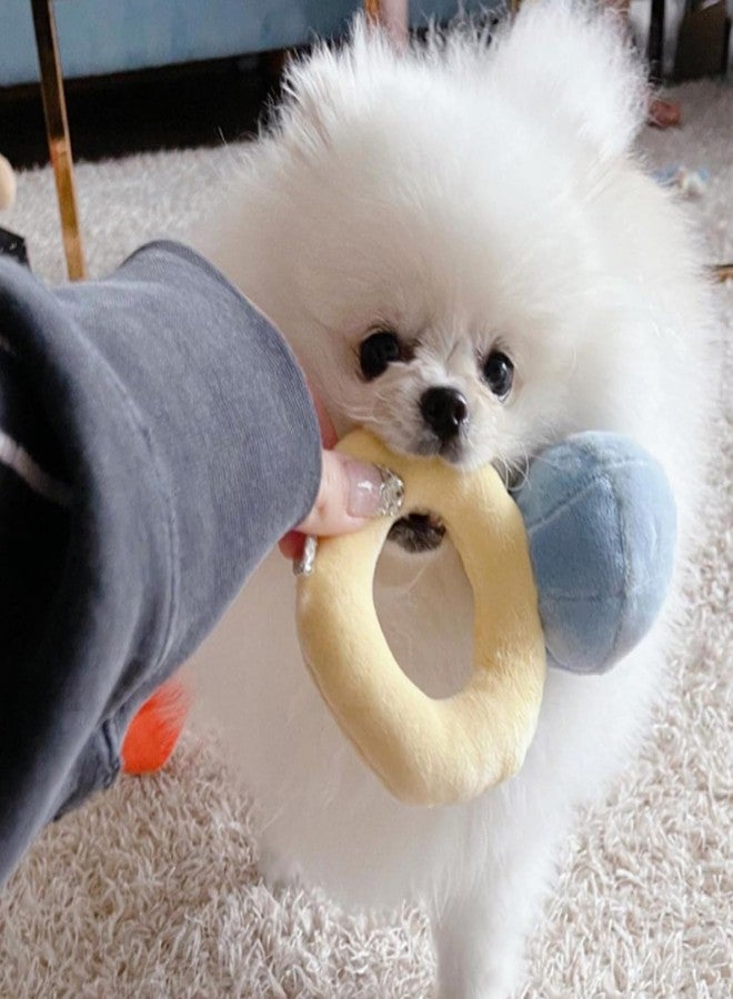 SUQIKMX Dog Squeaky Toy, Engagement Rings Shape Chew Toy | Dental Cleaning Plush Toy for Small, Medium & Large Dogs | Teeth Massage & Gum Health | Indoor/Outdoor Pet Play (B) - Image 3