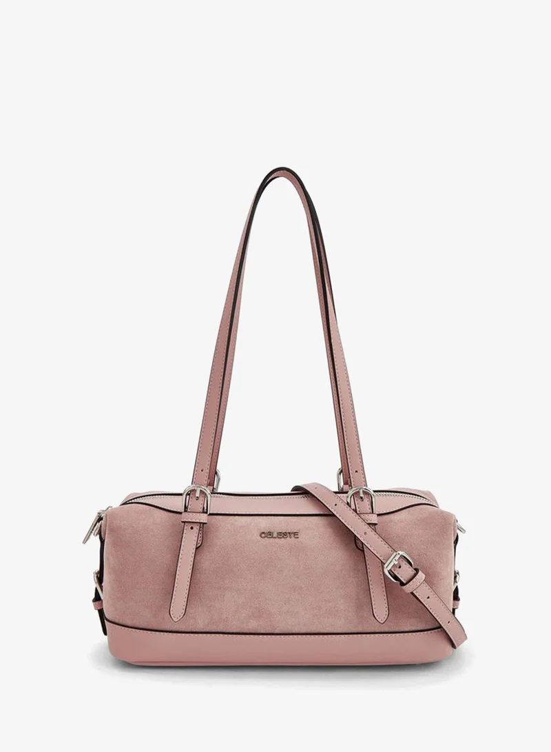 Celeste Textured Shoulder Bag With Detachable Strap