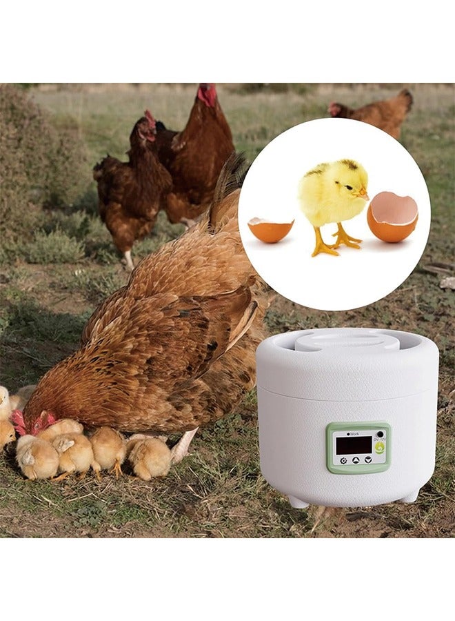 حاضنة 9 بيضات، حاضنة التحكم التلقائي في درجة الحرارة للدواجن، أداة صغيرة من البلاستيك بيونيك سرير مائي، حاضنة بيض طيور المزرعة، لبيض الدجاج والبط والأوز - Image 2