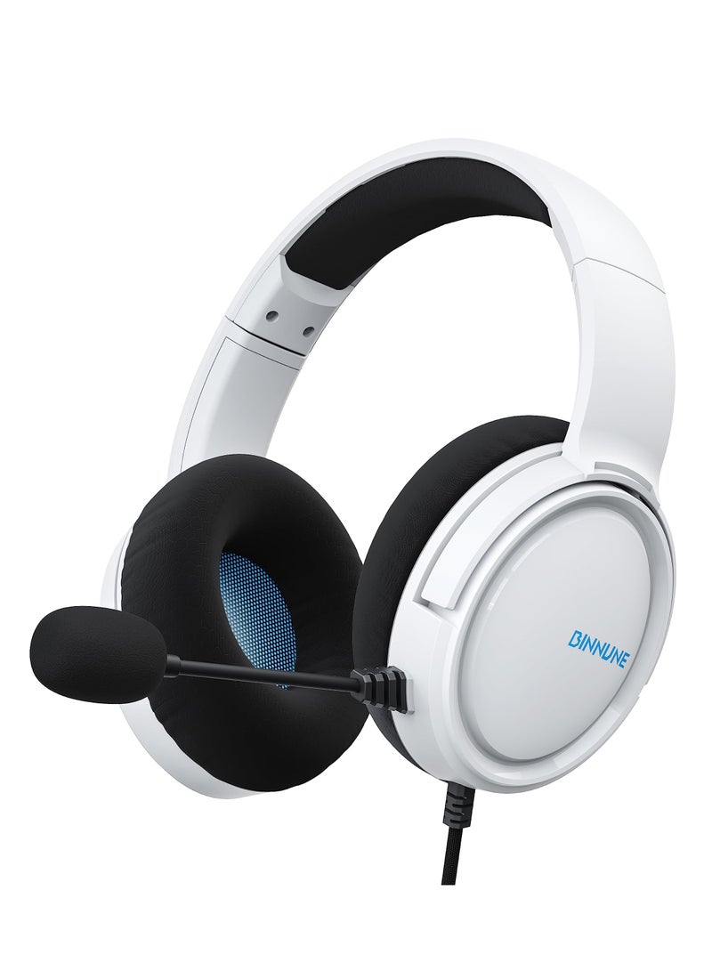 بنيون سماعة ألعاب سلكية مع ميكروفون لجهاز PS4 و PS5 و Xbox Series S و PC و Xbox One و Switch - Image 1