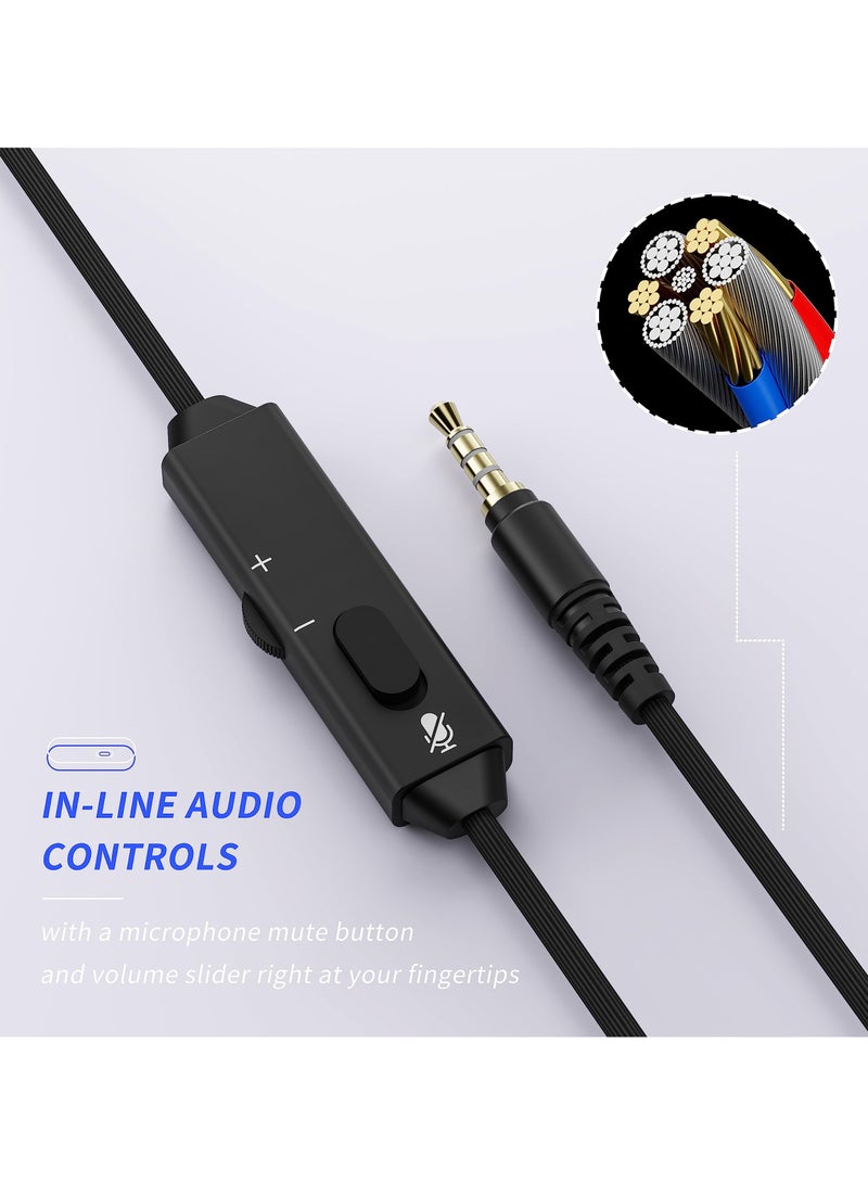 بنيون سماعة ألعاب سلكية مع ميكروفون لجهاز PS4 و PS5 و Xbox Series S و PC و Xbox One و Switch - Image 5