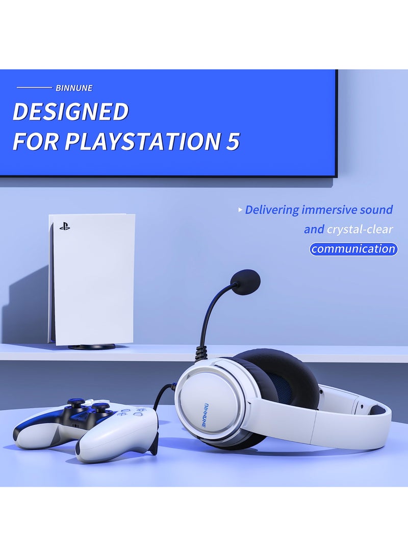 بنيون سماعة ألعاب سلكية مع ميكروفون لجهاز PS4 و PS5 و Xbox Series S و PC و Xbox One و Switch - Image 2