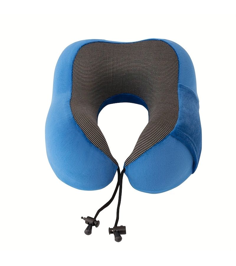 Black U Shaped Travel Neck Pillow Portable Removable Washable For Airplane Home Napping Adult Headrest - Image 5