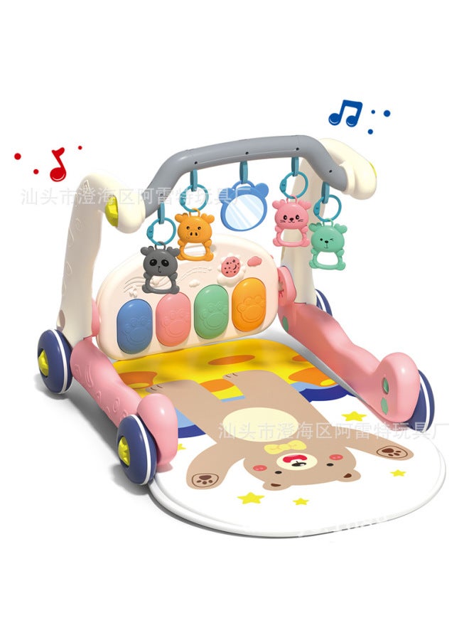 alt Baby Multi-functional Two-in-one Pedal Piano Fitness Walker Baby Projection Early Education Toy Pedal Piano Game - Image 3