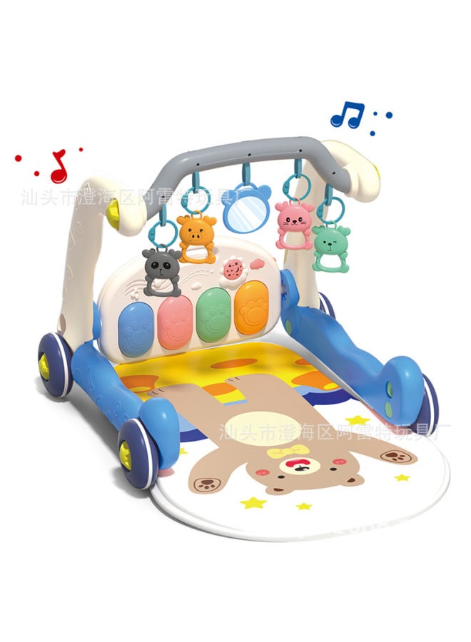 alt Baby Multi-functional Two-in-one Pedal Piano Fitness Walker Baby Projection Early Education Toy Pedal Piano Game - Image 1