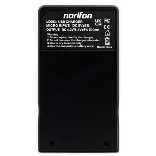 Norifon NP-20 USB Charger for Casio Exilim Card EX-M20, EX-S100, EX-S3, EX-S500, EX-S600, EX-S770, EX-S880, Exilim Zoom EX-Z18, EX-Z3, EX-Z4, EX-Z5, EX-Z6, EX-Z60, EX-Z70 Camera and More - Image 4